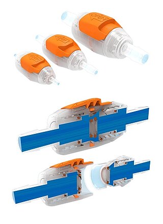 Raccords rapides à fermeture à cadran débit