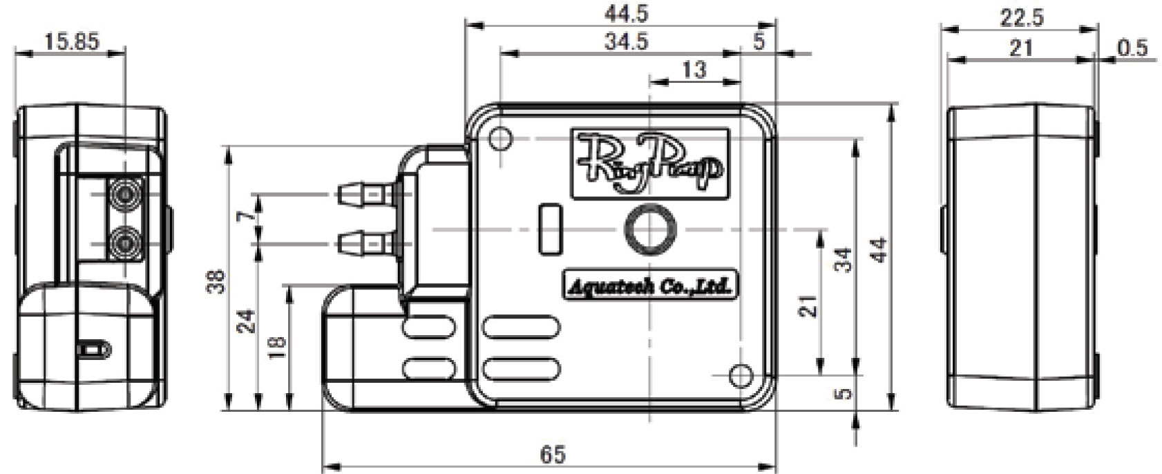 RP-GIII Peristaltic Pump dimensions